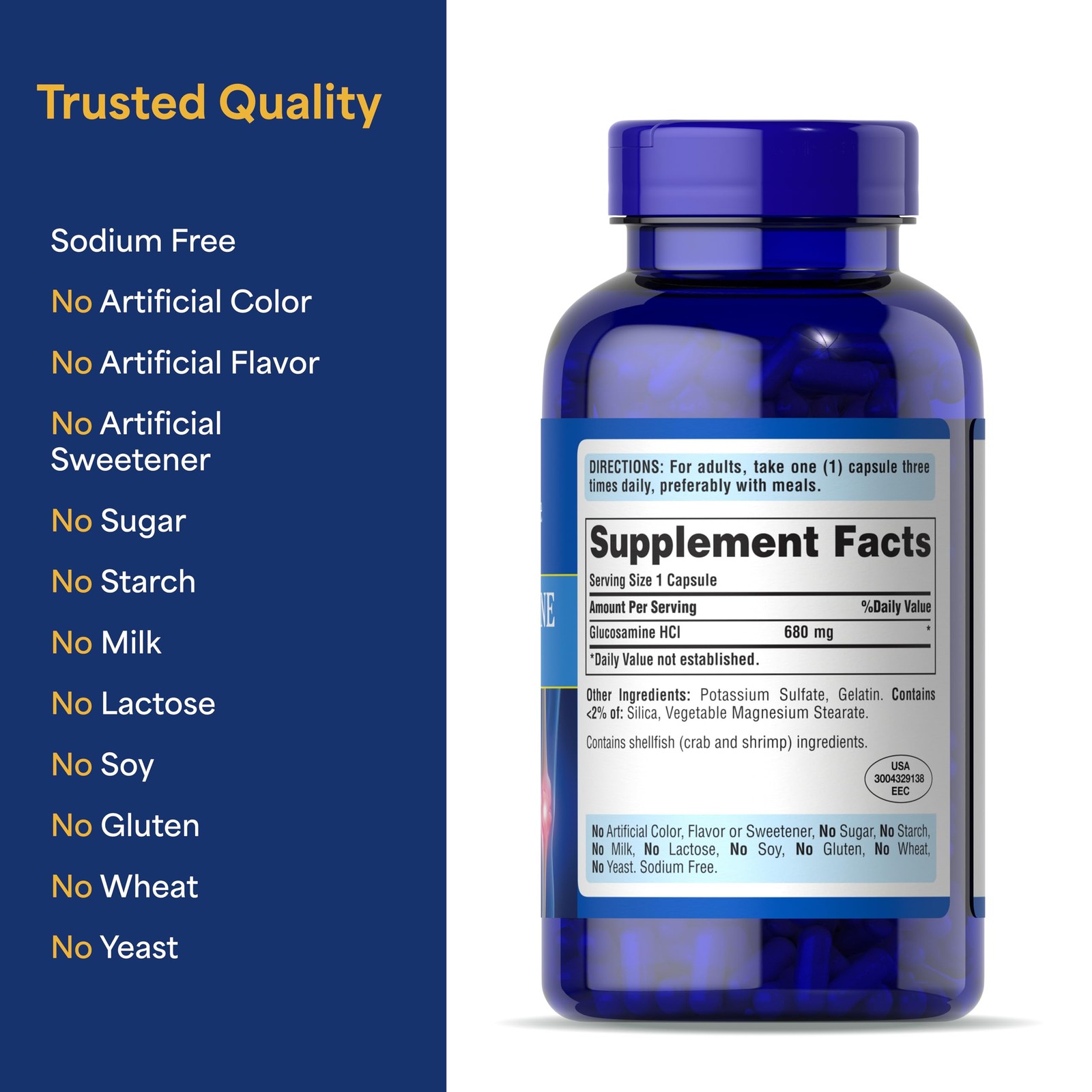 Puritan’S Pride Puritans Pride Joint Formula Glucosamine Hci For Men And Women