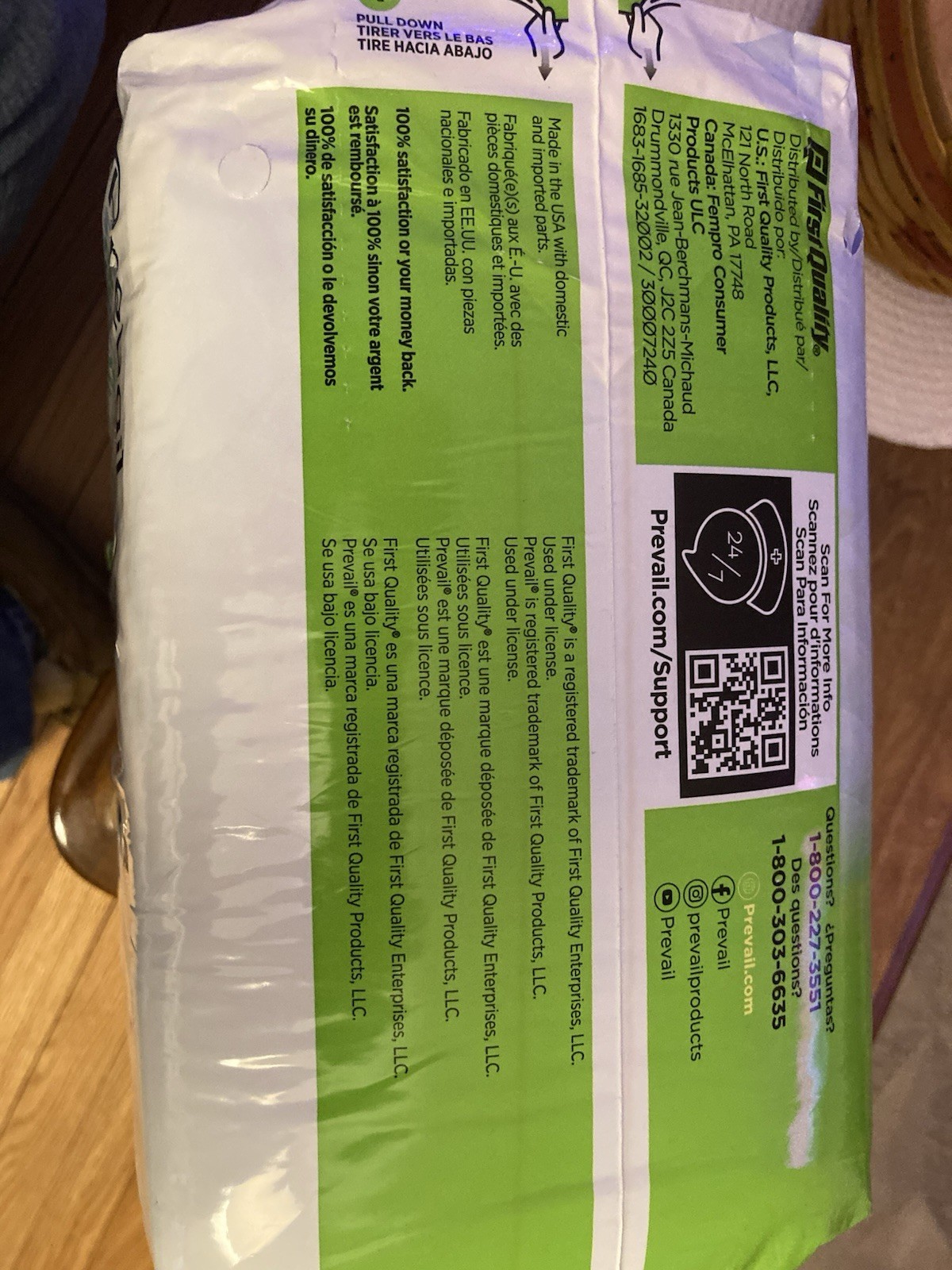 Prevail NU-FIT Daily Briefs – Large (45″-58″) – 20 Count – Maximum Absorbency
