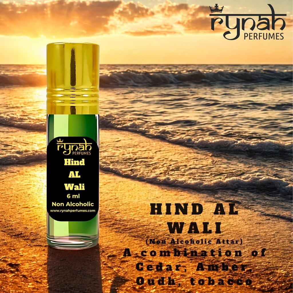 Rynah Attar Perfume Set for Men 5 Non-Alcoholic Long Lasting Ittars