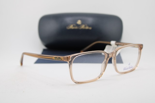 NEW BROOKS BROTHERS B.B. 2033 6143 CLEAR BROWN GOLD AUTHENTIC EYEGLASSES 54-17