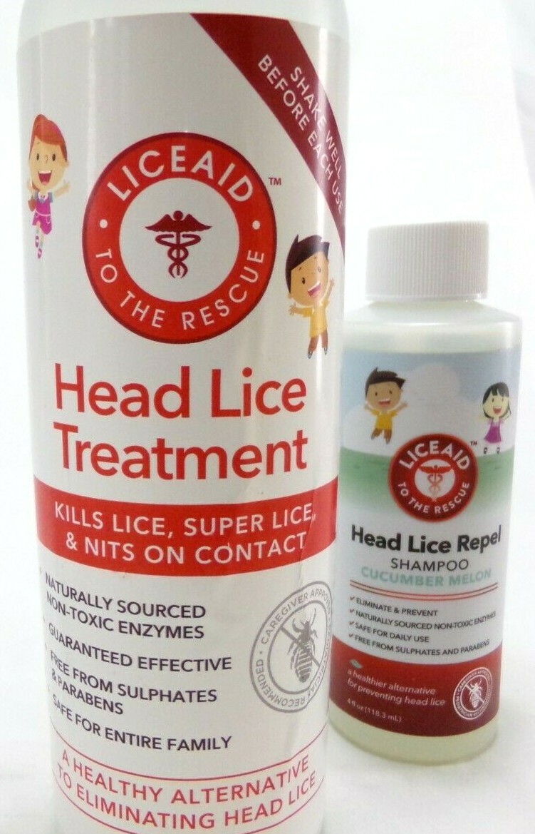 Lice Aid™ Lice Removal 3-Step Kit FDA Approved Vegan Includes Comb & Hair Clips