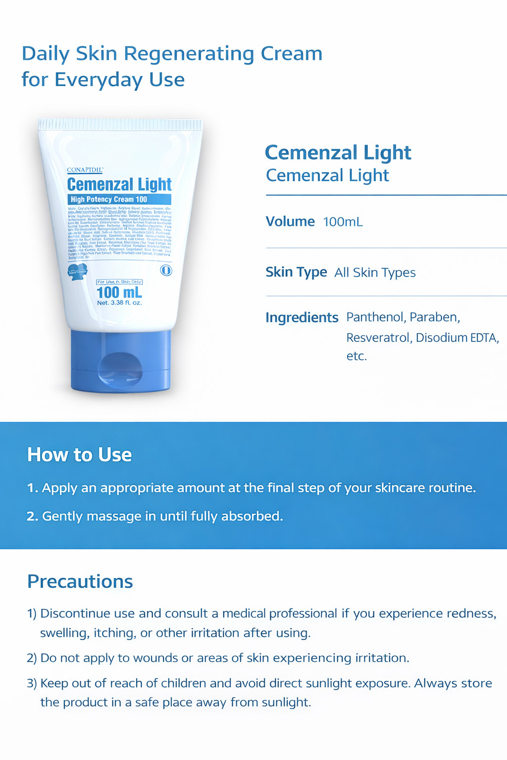 Conapidil Set Cemenzal Light+Vibanqm Lotion Regenerating Cream+Free Cushion case