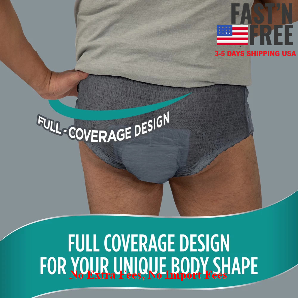 2 Pack Assurance Men’s Incontinence Underwear, L/XL, Maximum, 36 Ct, (72 Total)