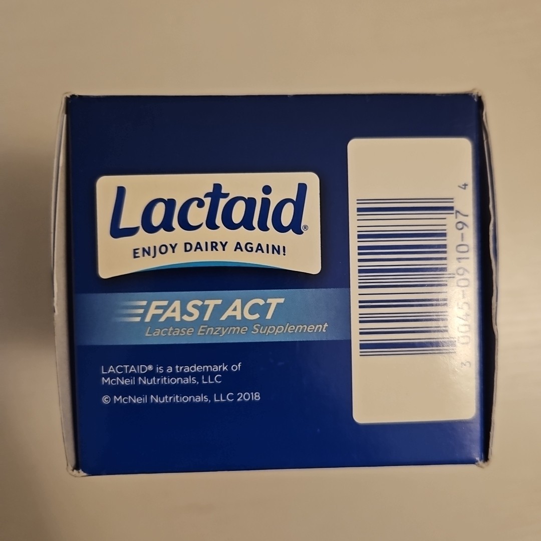 Lactaid Fast Act 1 Bottle 96 Count Lactose Intolerance Relief Exp 2027+