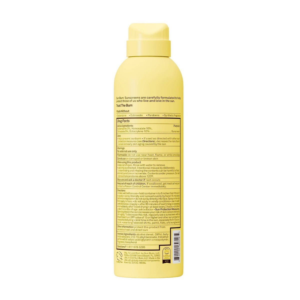 Sun Bum Kids’ Clear Sunscreen Spray – SPF 50 – 6oz: Hypoallergenic, Paraben-Free