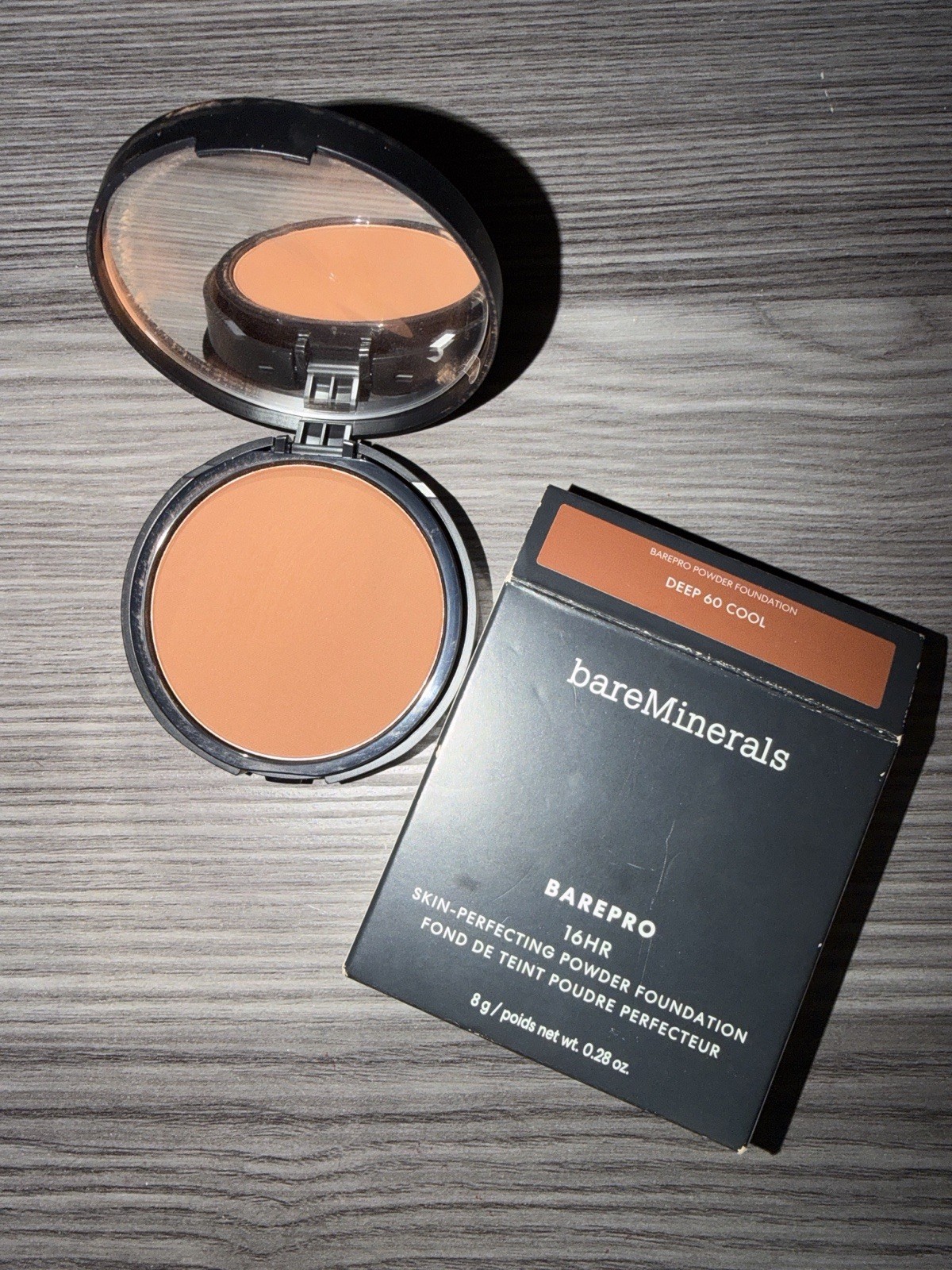 BareMinerals Barepro 16HR Skin-Perfecting Powder Foundation Deep 60 Cool NIB