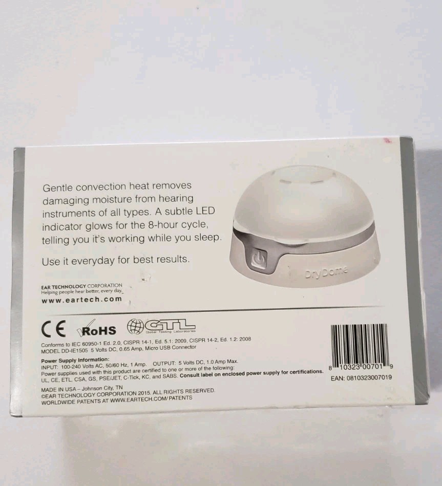 Dry & Store ET-DRYDOME Dry Dome Hearing Aid Dryer New Factory Sealed