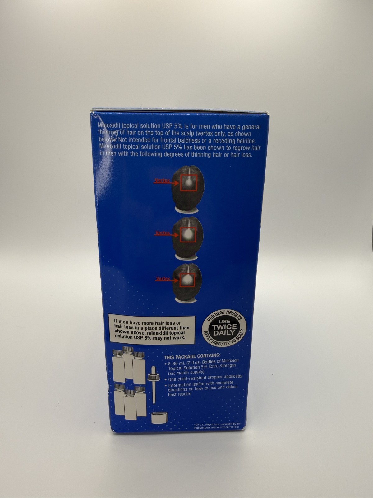 Kirkland Minoxidil 5% Hair Regrowth Solution Extra Strength Men 6 Month Supply