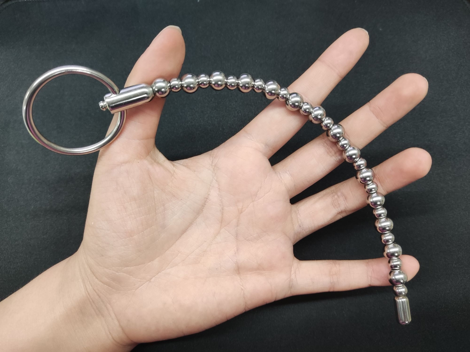 Male E-stim Shock Stainless Steel Dilator Stretcher Urethral Plug Sounding Beads