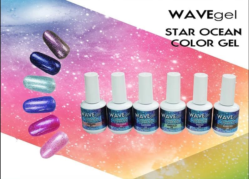 Wave Gel Glitter Soak Off gel polish Pick Your Color T1-T12 O1-O6 (0.5 oz/15ml)