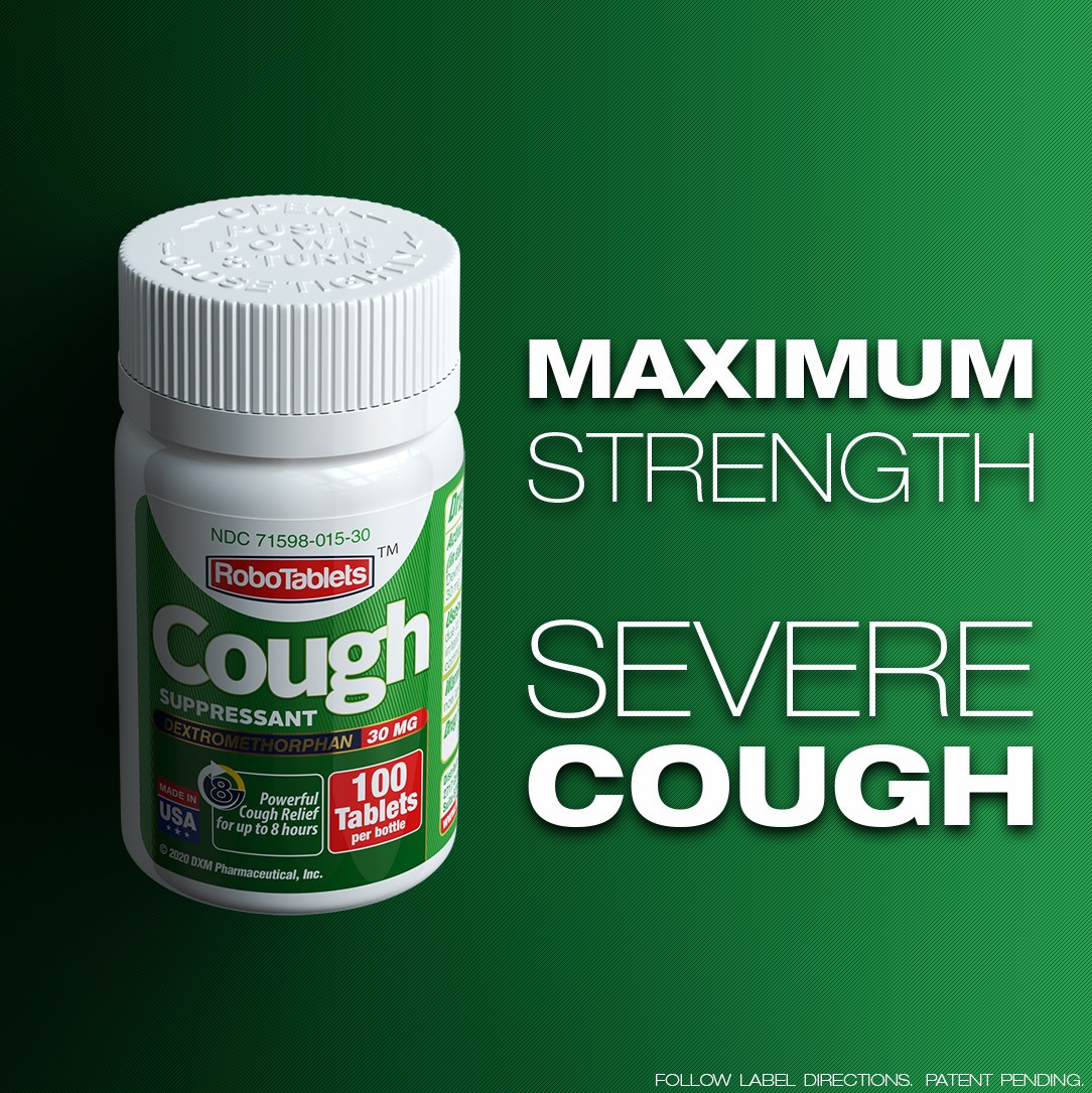 9 PACK Cough Suppressant 100 Tablets 30mg Dextromethorphan