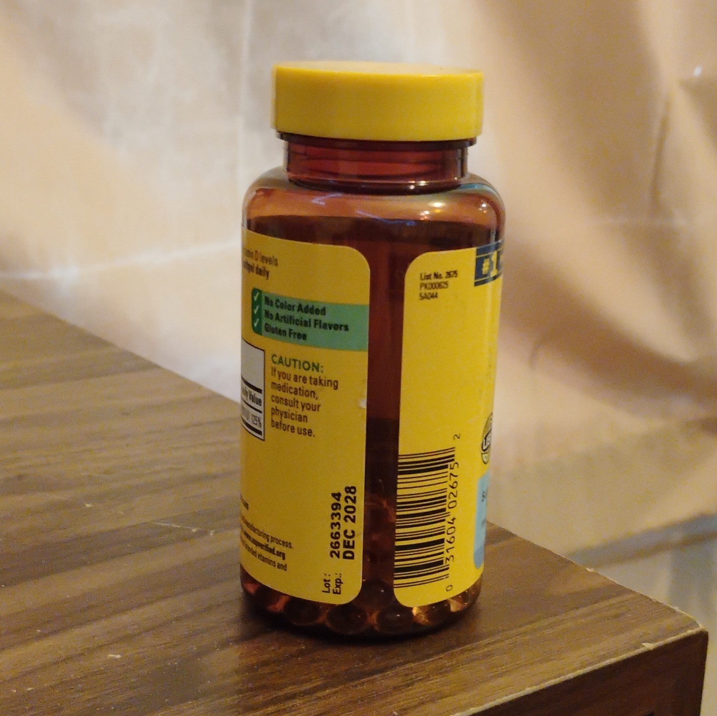 Nature Made Vitamin D3 25 mcg (1000 IU) Bone & Immune 100 Softgels