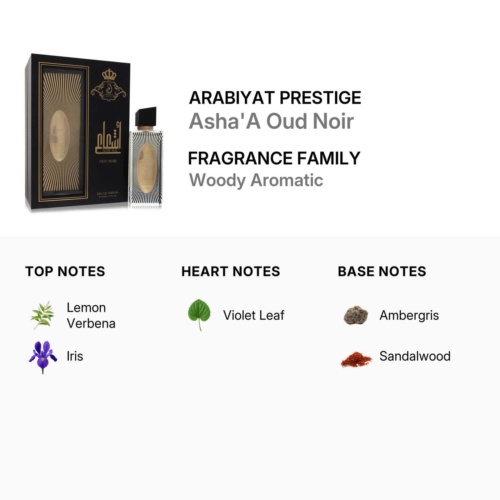 Arabiyat Prestige Unisex Asha’A Oud Noir EDP Spray 3.7 oz Fragrances