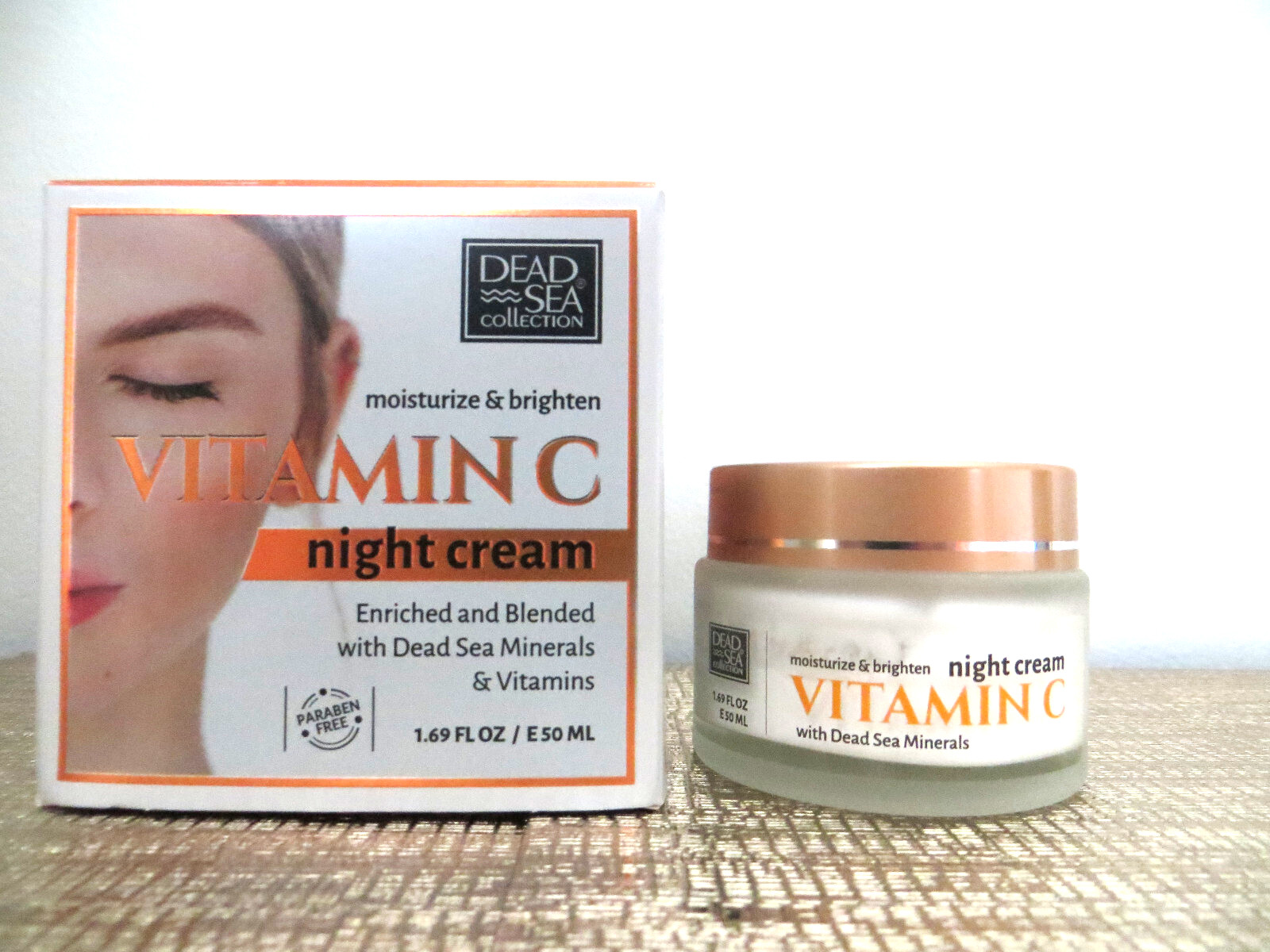 Dead Sea Collection Moisturize Brighten Vitamin C Night Cream 1.69oz NEW- Israel
