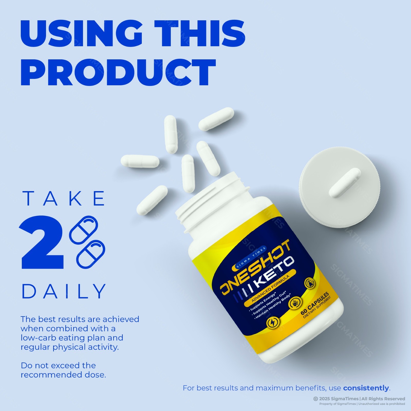 (2 Pack) OneShot Keto Capsules- Keto ACV Pills for Advanced Weight Loss