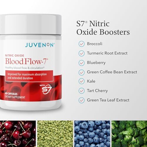 Juvenon BloodFlow-7 Nitric Oxide Supplement with Nitrosigine 60 Count (Pack of 3