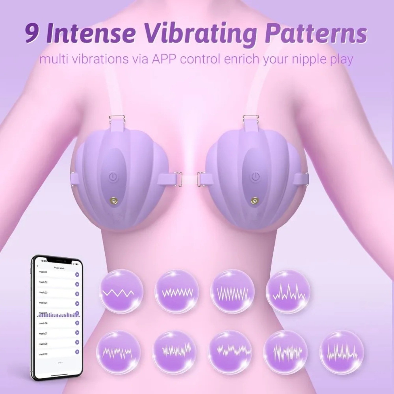 Breast Lift Massager Bra, Vibration Enlargement Chest Enhancer Stimulator