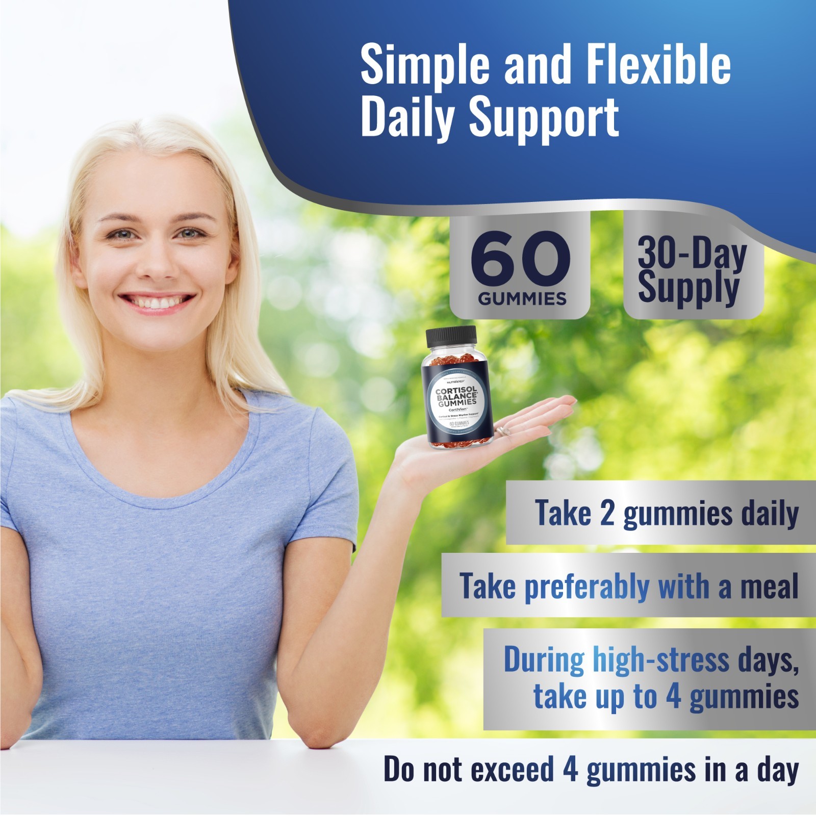 NutraPep Cortisol Gummies for Women Men – 13-in-1 High Cortisol Reducer