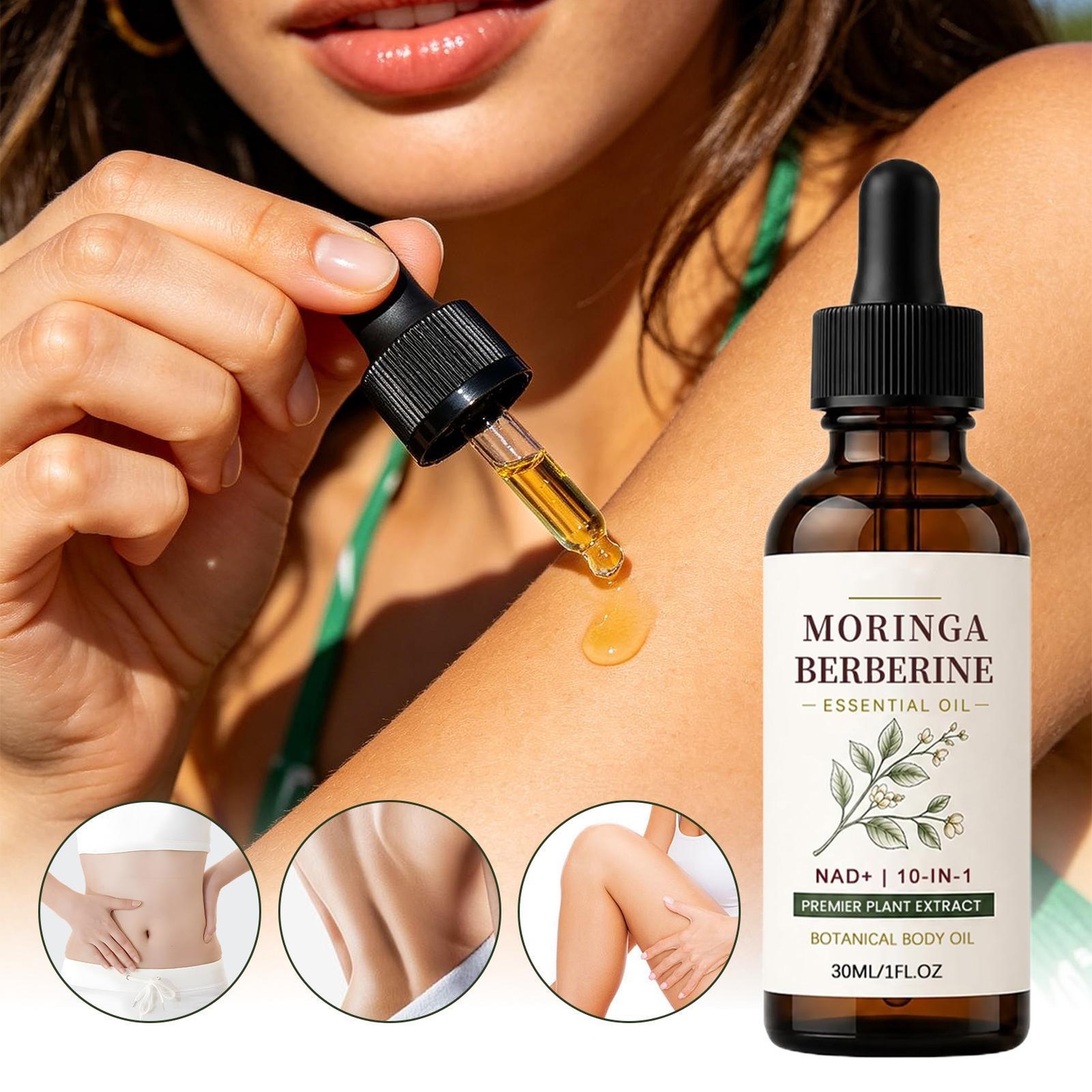Moringa Berberine Oil – Essential Oil 30ml, With Ginger Root, Jojoba & Vitamin E