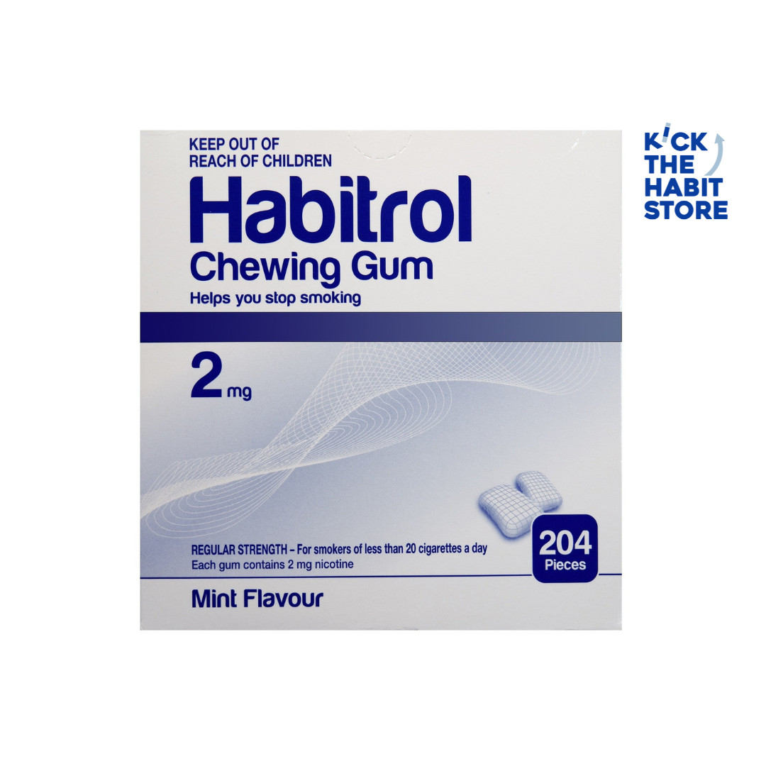 Habitrol Gum 2mg Mint 204 Pieces – 1 Box Sugar Free Nicotine Quit Smoking Now