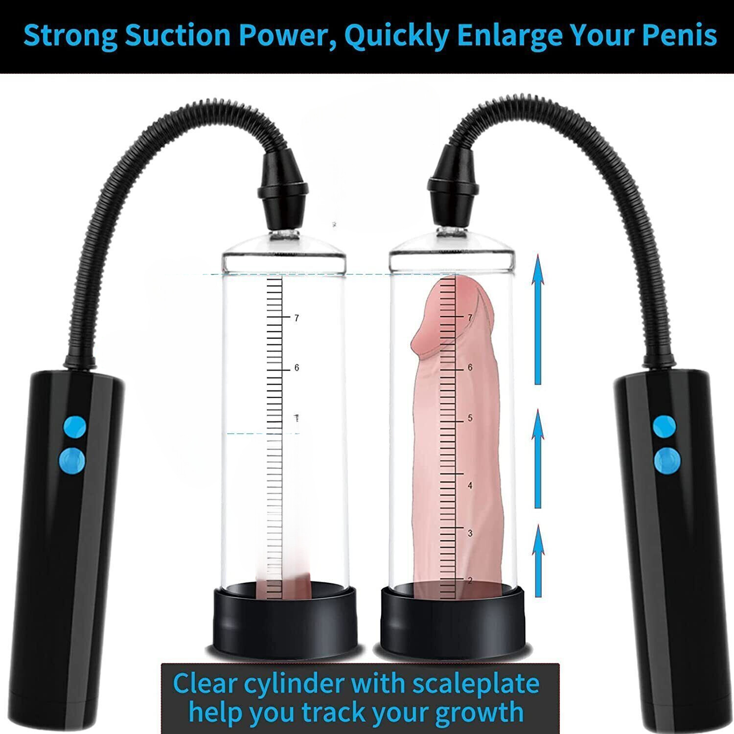 Penis Pump Power Vacuum Adult for Men ED Enhancement Erectile Penis Enlarger