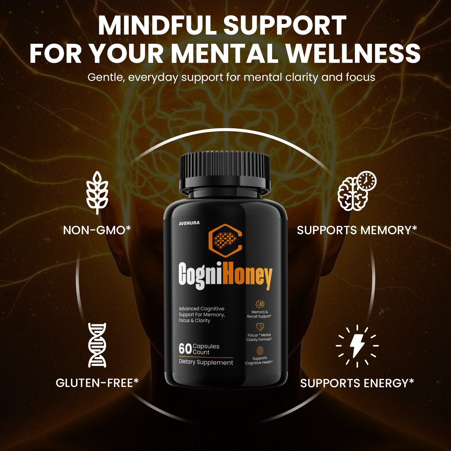 (3 Pack) CogniHoney Capsules – Cogni Honey Advanced Formula Brain Health Support