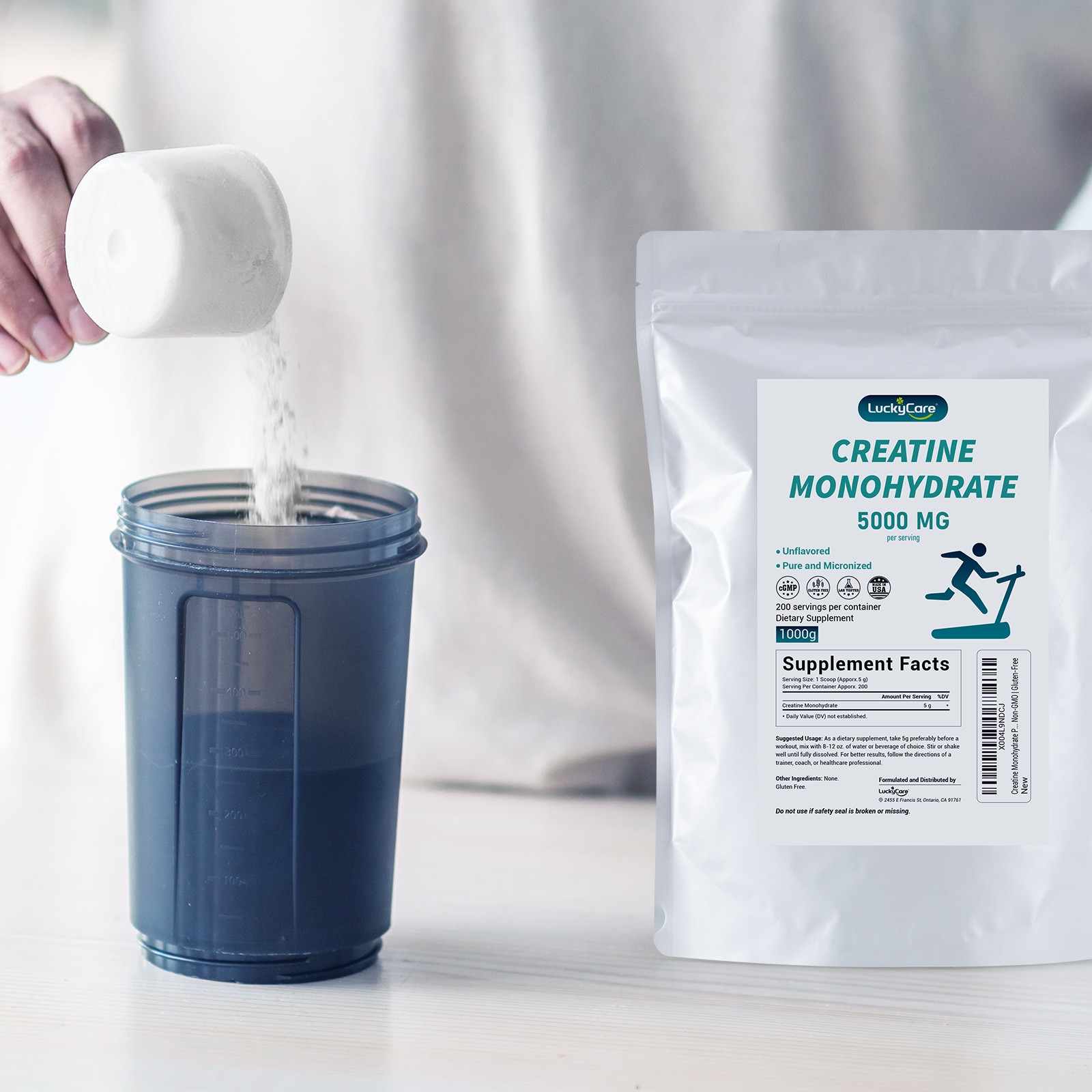 Pure Creatine Monohydrate 10lbs Powder Micronized 5000mg Per Serving Unflavored