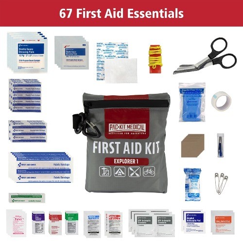 First Aid Only Pac-Kit Watertight Explorer 1 First Aid Kit for Hiking Camping