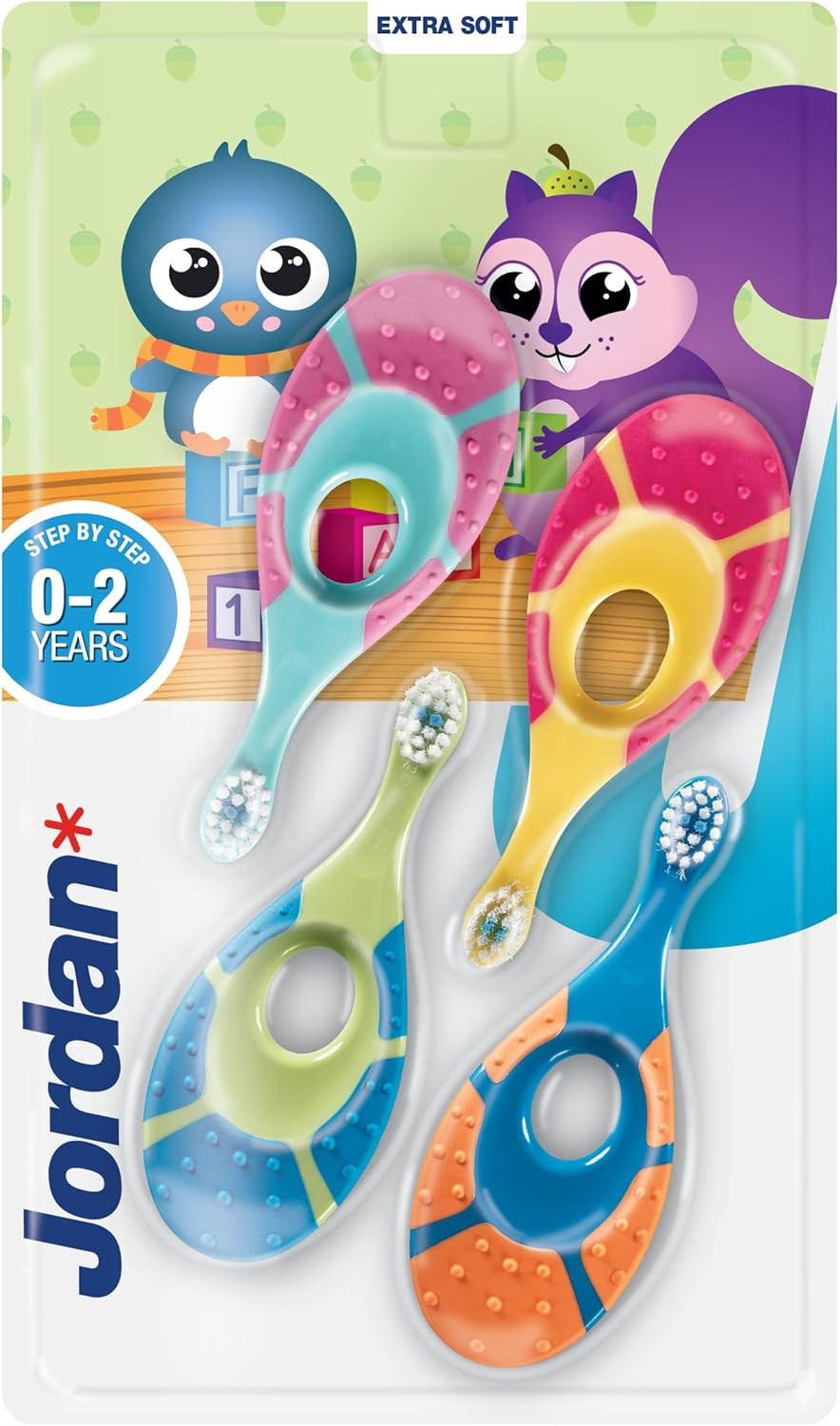 | Step 1 Baby Toothbrush | 0-2 Years, Soft Bristles, BPA Free | Green & Blue …
