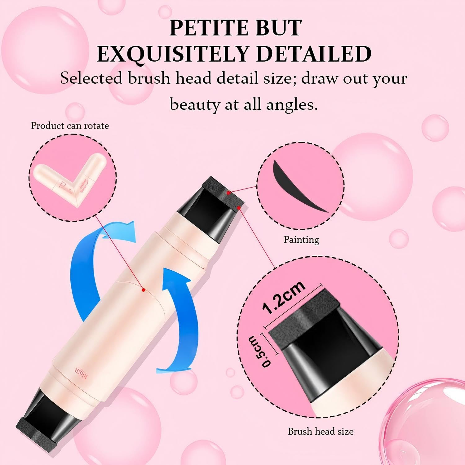 Winged Eyeliner Stamp Pen Dual Head Rotating Design, Quick-Dry, Long-Lasting, Sm