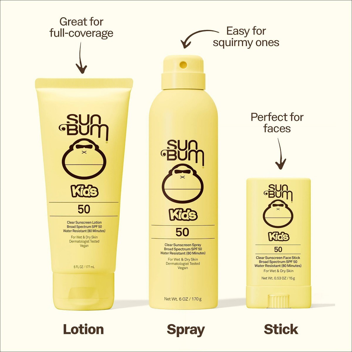 Sun Bum Kids’ Clear Sunscreen Spray – SPF 50 – 6oz: Hypoallergenic, Paraben-Free