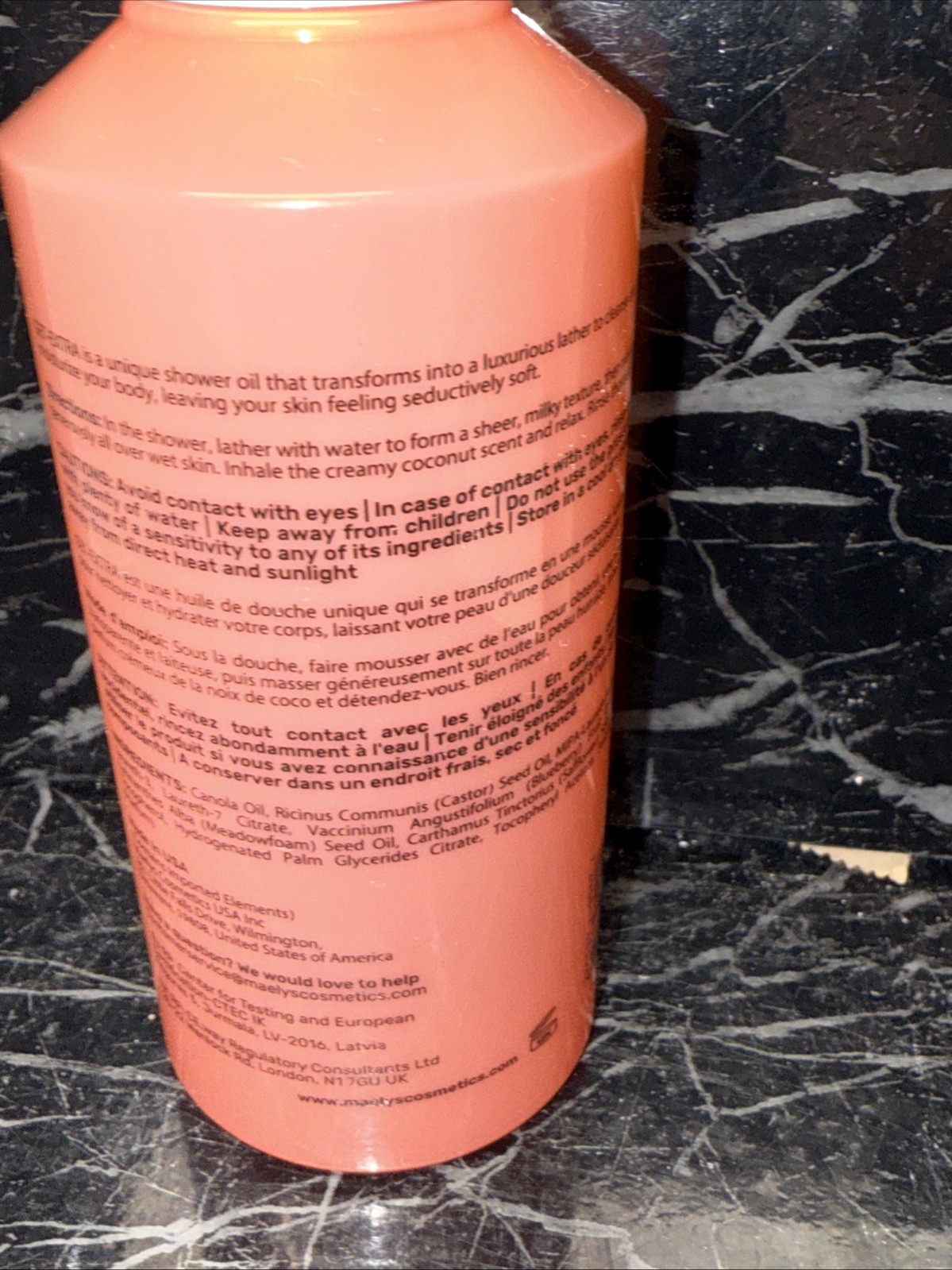 Maelys GET-EXTRA 6.7 oz Rich Shower Oil – Cleanse & Moisturize new