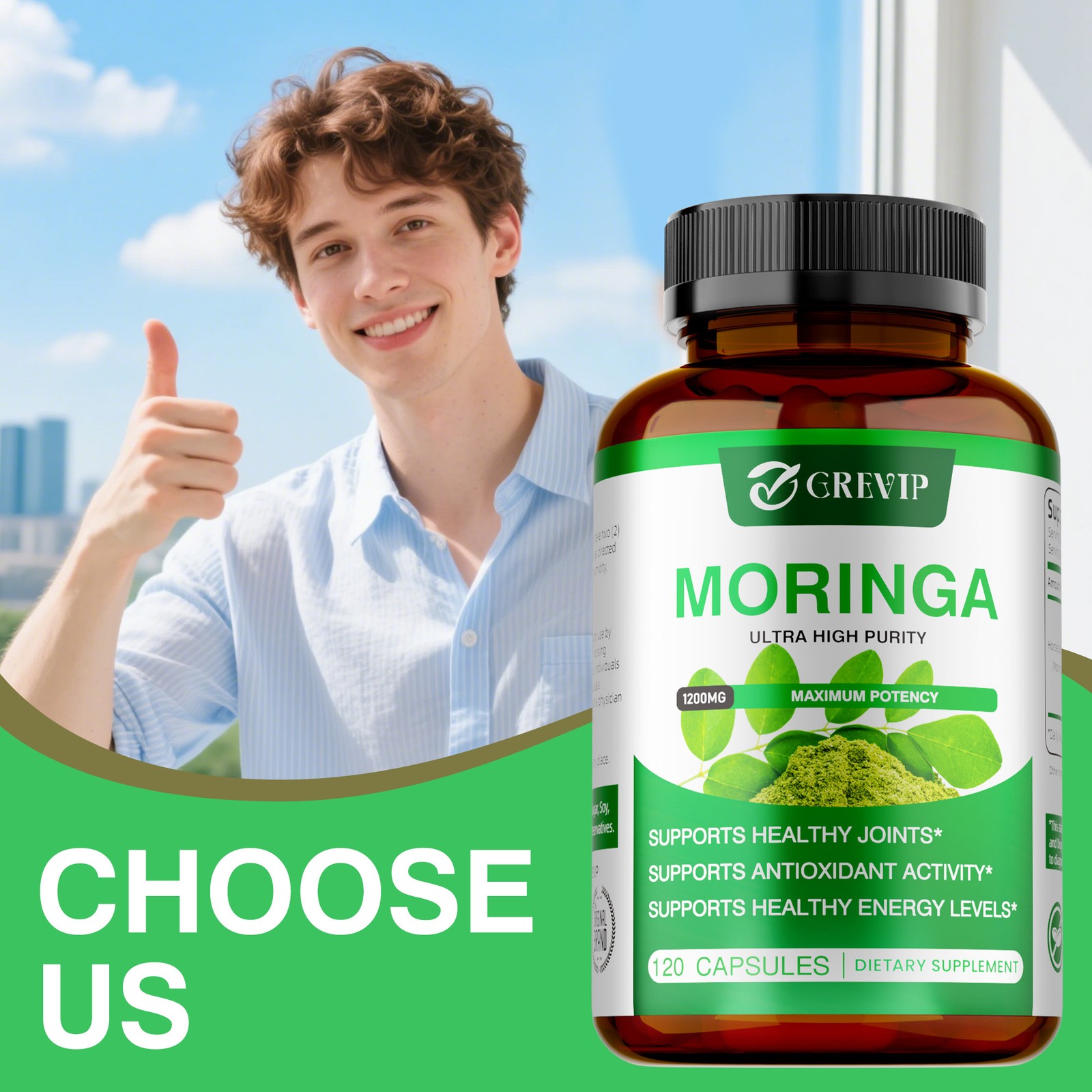 Moringa 240pcs – Supports Immunity, Healthy Skin, Joints, Hair, Metabolism