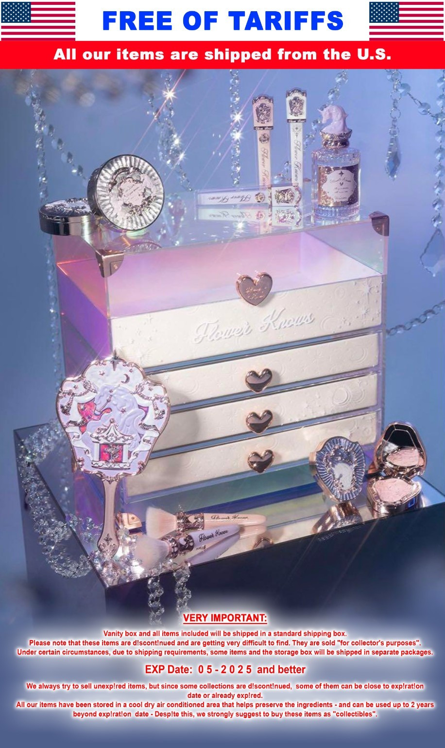 Flower Know Unicorn All-in Set Makeup Gift Box RARE DISCONTINUED SEE DESCRIPTION