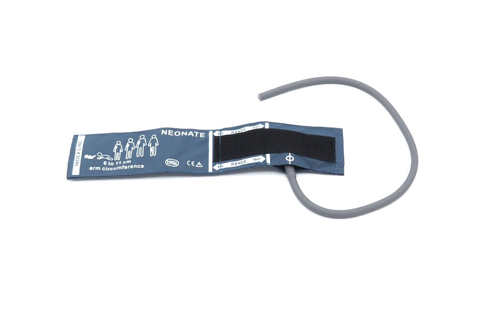NIBP Cuff Reusable Neonate Single Hose 6-11cm Blue – US Located