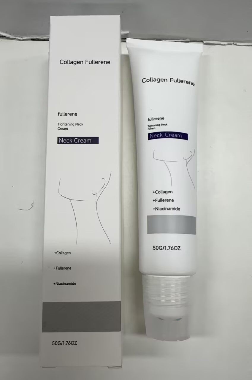 Magec Collagen Fullerene Neck Cream Firming Tightening with Roller 50g