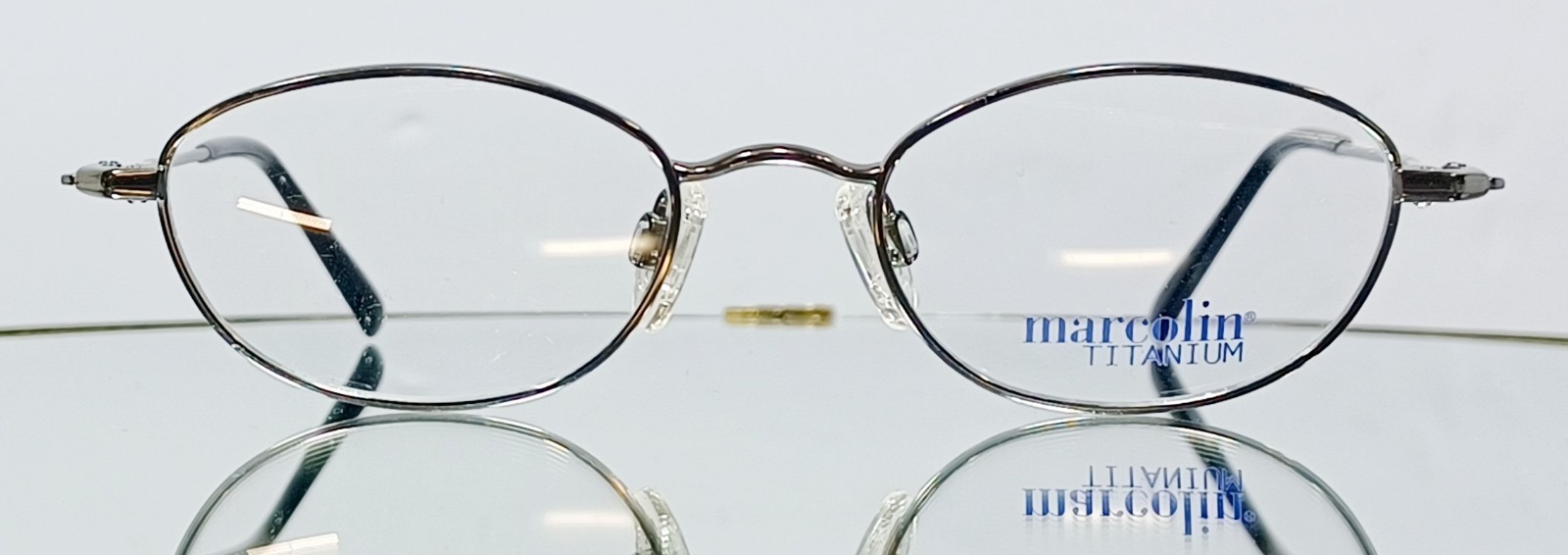 Original MARCOLIN 2033 404 Eyeglasses DARK GUNMETAL New TITANIUM 46-18-140 Japan
