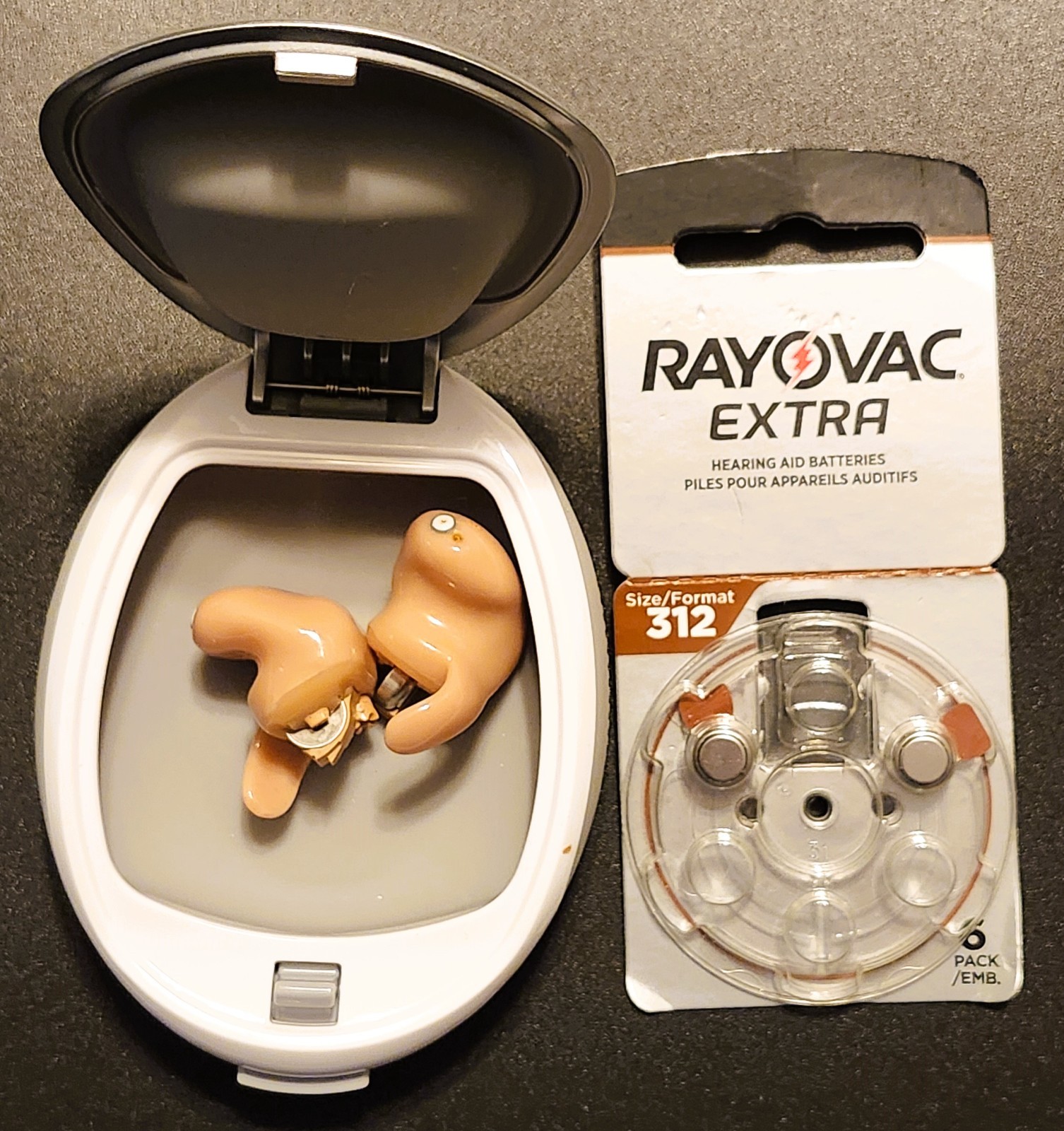 Vintage Phonak Virto V50 Hearing Aids Left & Right Case Battery Lightly Used VGC