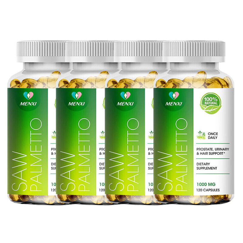 120PCS Saw Palmetto 1000mg – Premium Prostate Health Support Supplement for Men