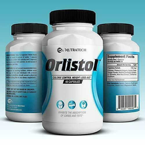 Nutratech Orlistol – Carb and Fat Blocker Weight Loss Aid and Diet Pill-60 Count