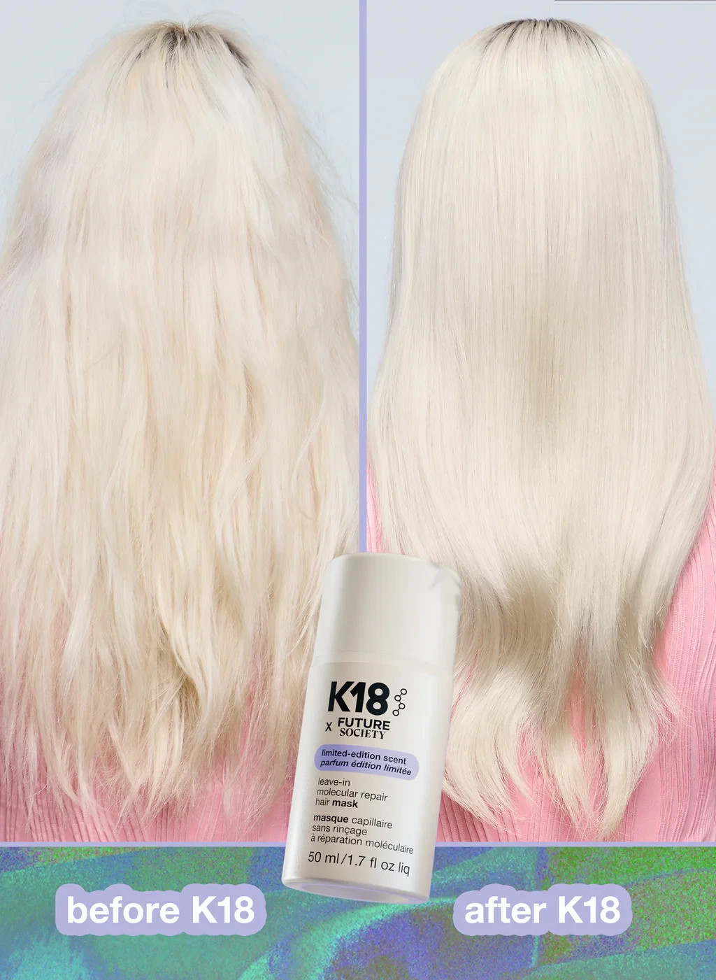 K18 x Future Society Set. Molecular Repair Hair Mask 50 ml + Floating Forest EDP