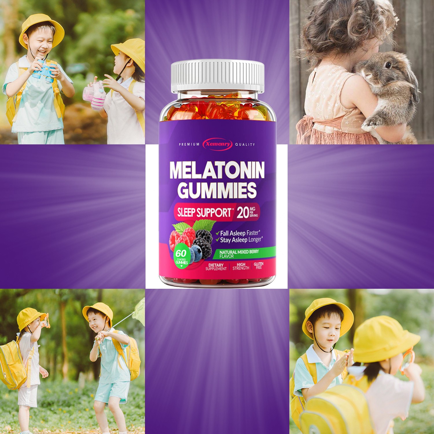 Melatonin Gummies 20mg – Sleep Aid , Fall Asleep Fast and Stay Asleep Quality