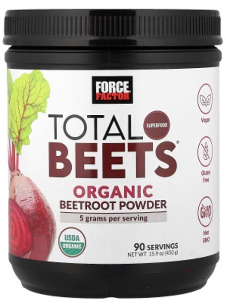 Force Factor Total Beets Drink Mix Superfood Powder with Nitrates to Support…