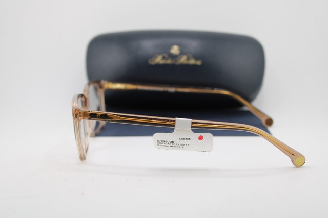 NEW BROOKS BROTHERS B.B. 2033 6143 CLEAR BROWN GOLD AUTHENTIC EYEGLASSES 54-17
