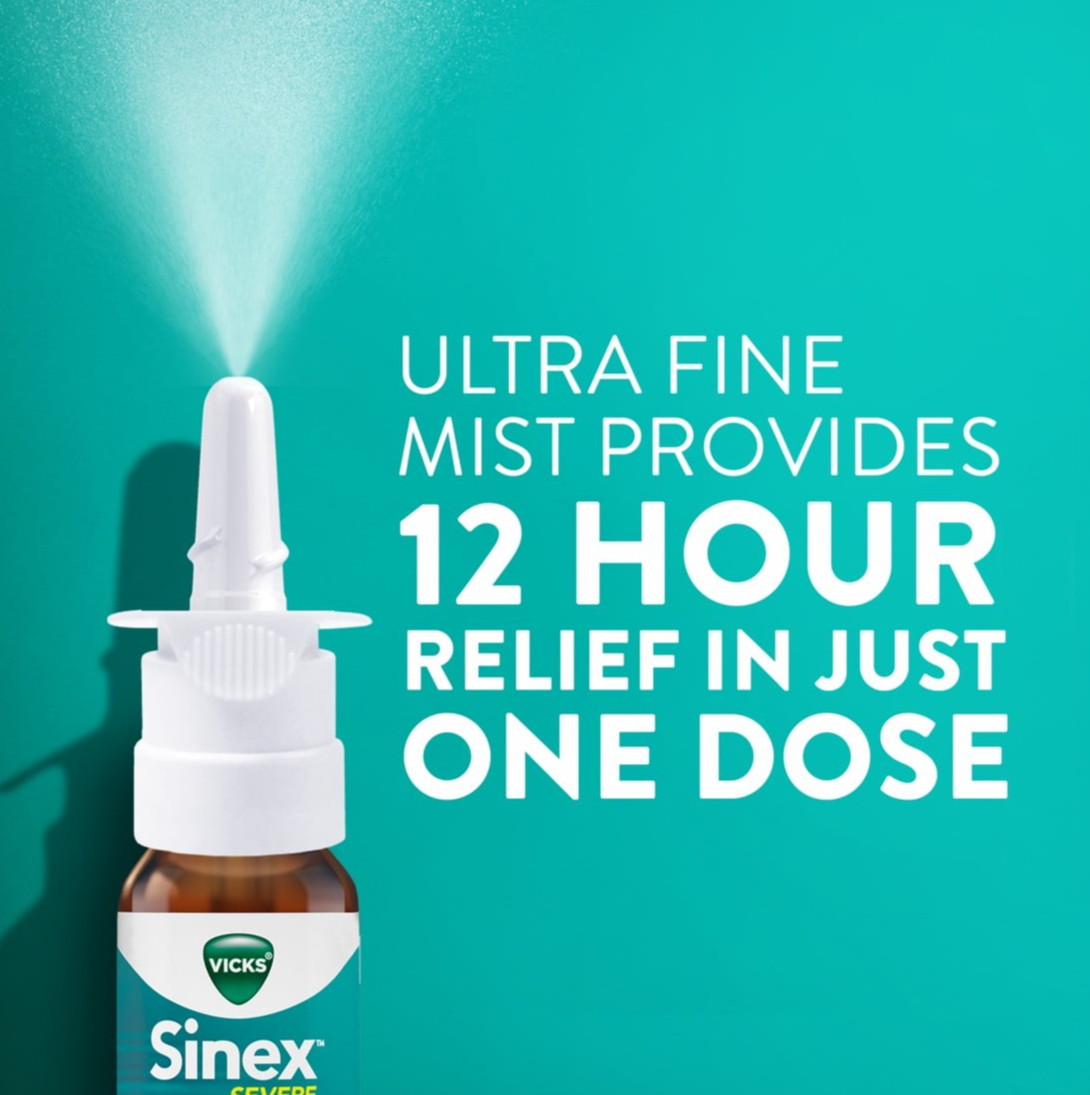 2-Pack Vicks Sinex Severe Nasal Spray Original Ultra Fine Mist 265 Sprays Each