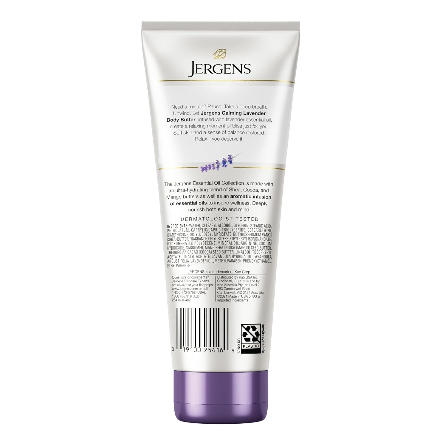 Soothing Lavender Lotion – 7 Oz Body Butter with Essential Oils for Hydration