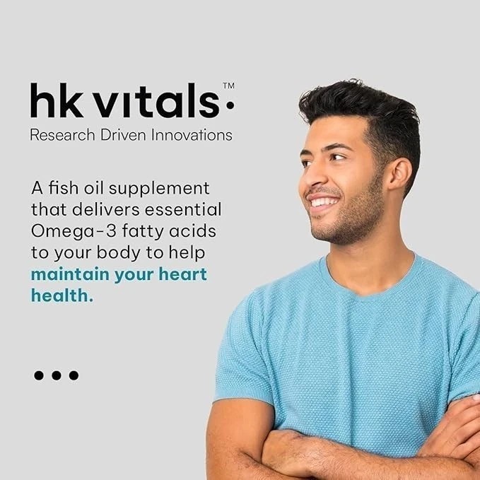 HealthKart HK Vitals Fish Oil 1000mg Capsules, 60 Capsules
