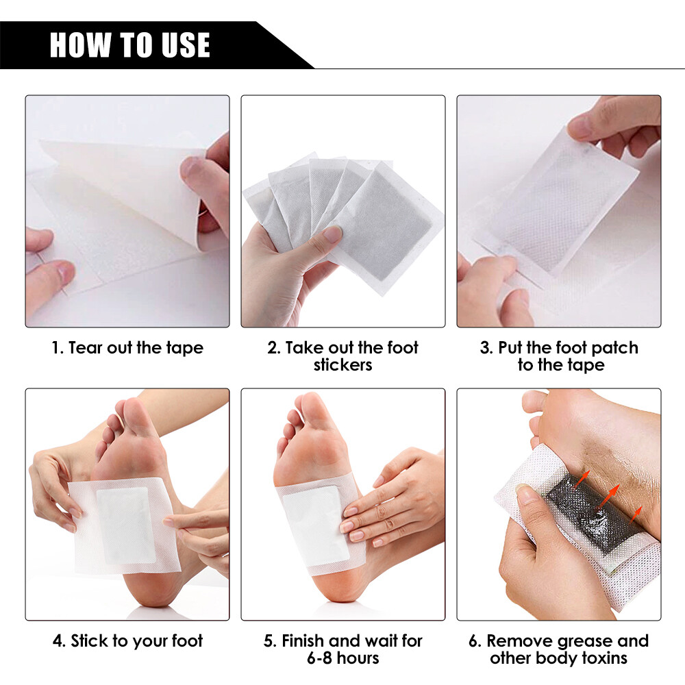 300PCS Detox Foot Patches Pads Body Toxins Feet Slimming Deep Cleansing Herbal
