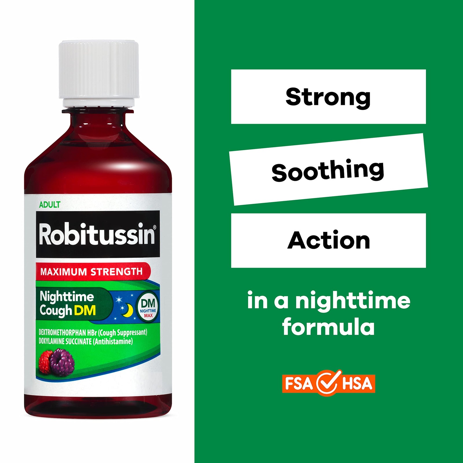 Robitussin Maximum Strength *11/2028*Nighttime Cough DM, Cough Medicine for