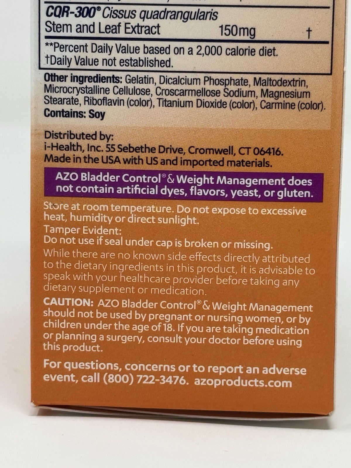 AZO Bladder Control Go-Less & Weight Management Supplement 48 Cap Exp 09/26